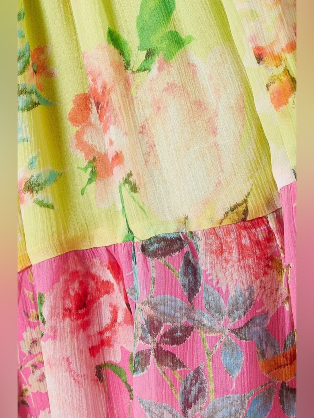 Hemant & Nandita Jolie Floral Tunic Mini Dress Lace Trim Bell Sleeve - XS - Picture 5 of 10